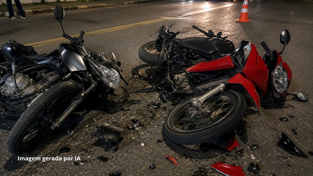 Colisão entre duas motocicletas deixa dois feridos na SC-437, em Imbituba