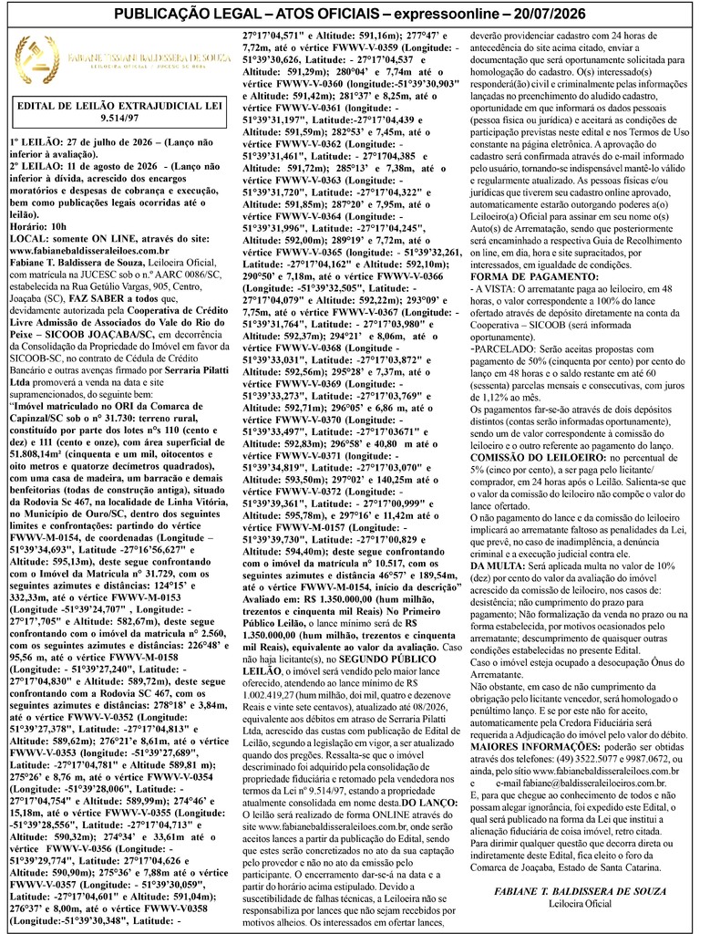 PUBLICIDADE LEGAL