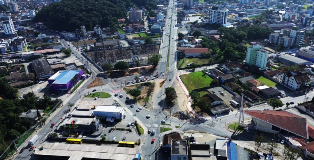 Rotatória da João Colin terá nova configuração de trânsito a partir deste sábado em Joinville