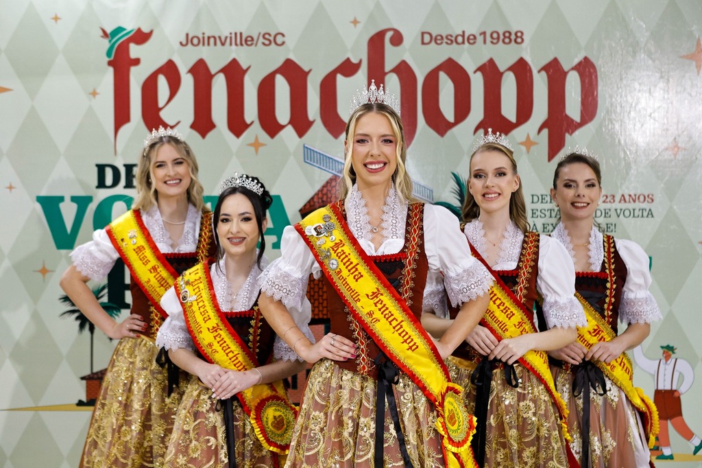 Fenachopp 2026 abre inscrições para concurso da realeza; vencedoras representarão Joinville em eventos oficiais