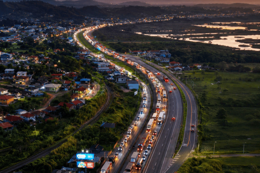 INTERDIÇÃO DA PONTE ANITA GARIBALDI GERA PREJUÍZO MILIONÁRIO