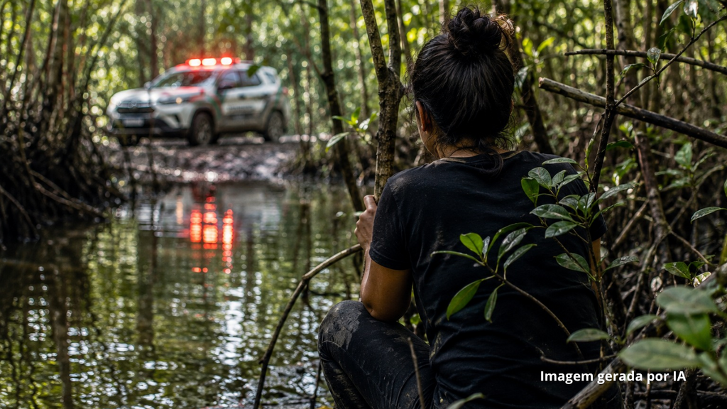 Ameaçada de morte, mulher se esconde em manguezal para escapar do companheiro em SC
