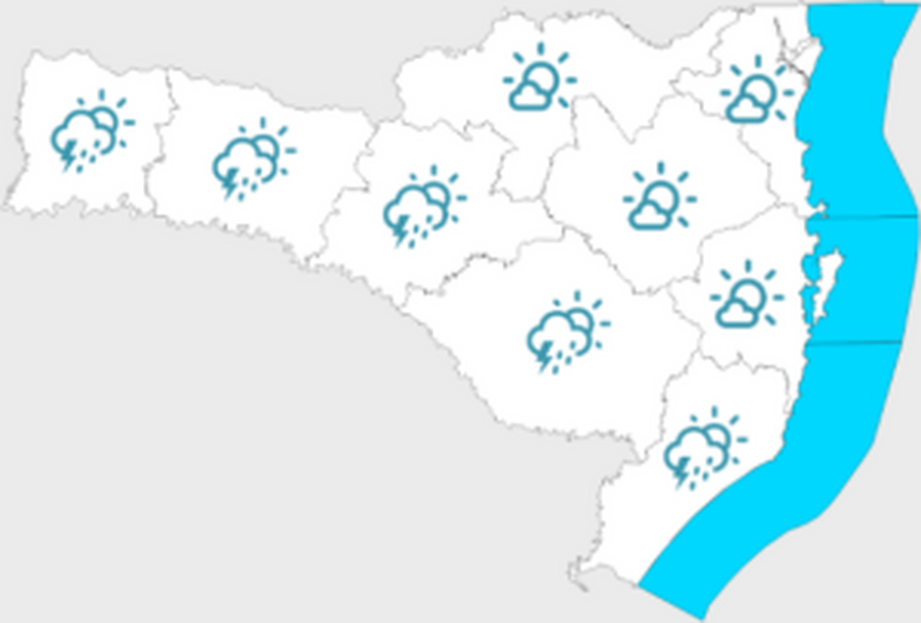 Confira a previsão do tempo para os próximos dias em SC