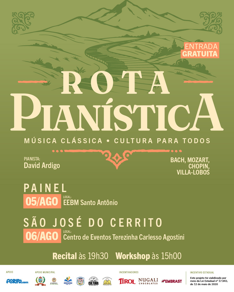 Música de concerto ganha espaço na Serra Catarinense com apresentações gratuitas
