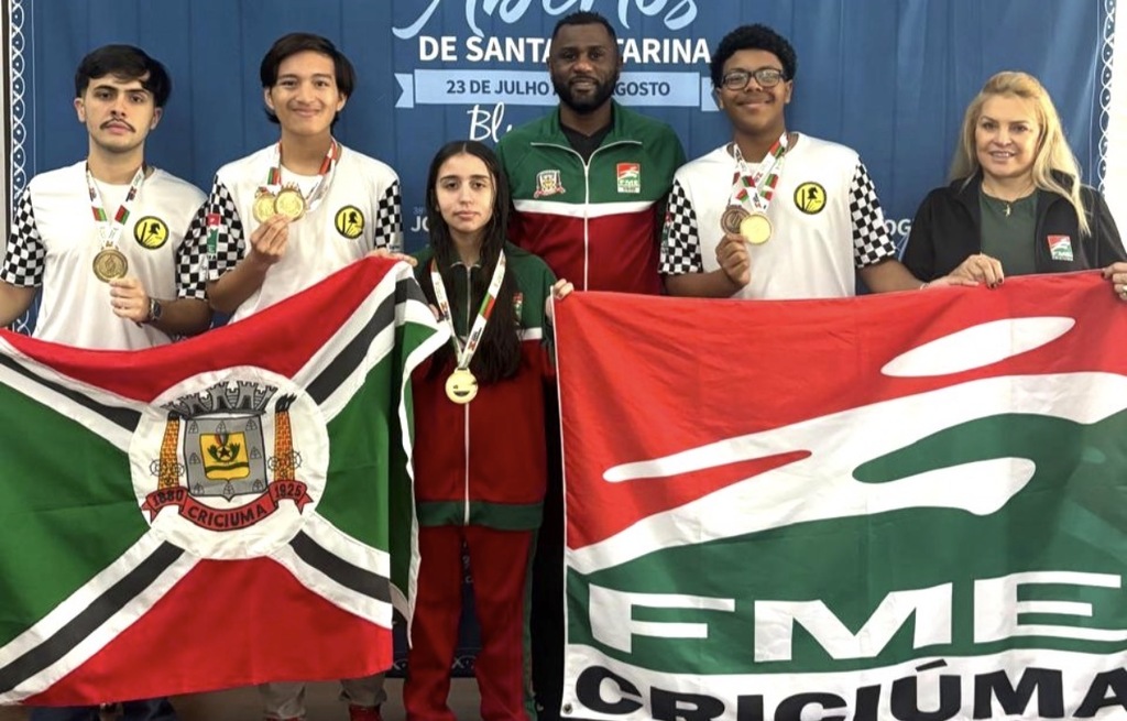 Criciúma conquista cinco medalhas de ouro no xadrez nos Joguinhos Abertos de Santa Catarina