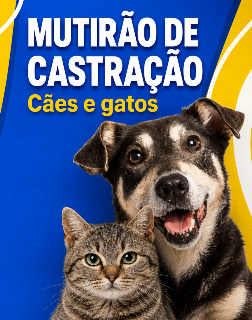 MUTIRÃO DE CASTRAÇÃO DE CÃES E GATOS EM MORRINHOS DO SUL