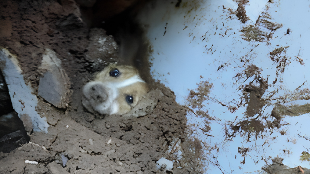 Cachorro passa horas soterrado e é encontrado vivo após moradores ouvirem latidos