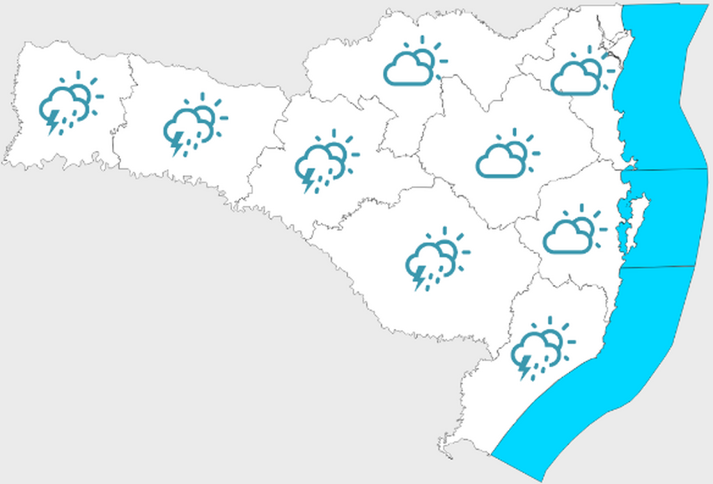 Confira a previsão do tempo para os próximos dias em SC