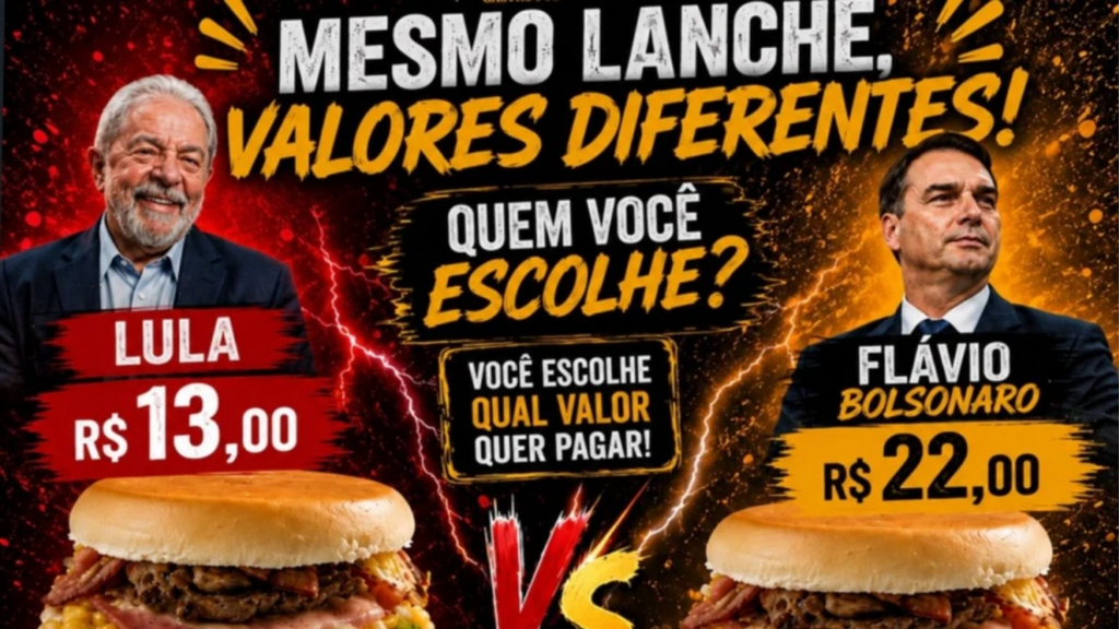 Imagem Reprodução Divulgação Internet - Lanchonete de Laguna vira assunto nas redes após criar promoção com preços diferentes conforme preferência política