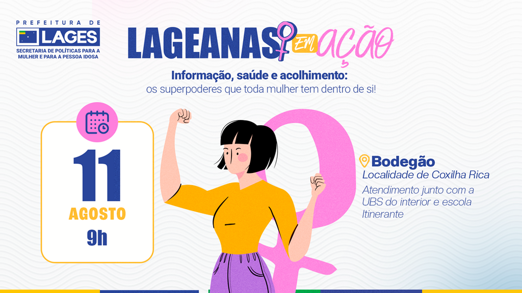 Agosto Lilás: Prefeitura de Lages leva ação de acolhimento e serviços para mulheres da área rural no programa “Lageanas em Ação”