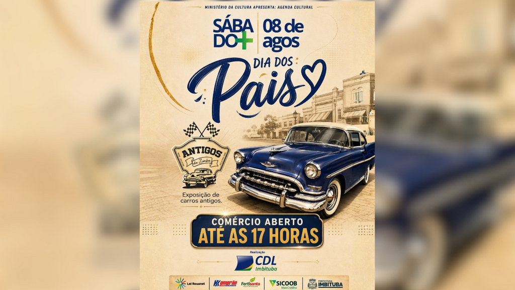 Sábado Mais CDL movimenta o comércio de Imbituba com programação especial para o Dia dos Pais