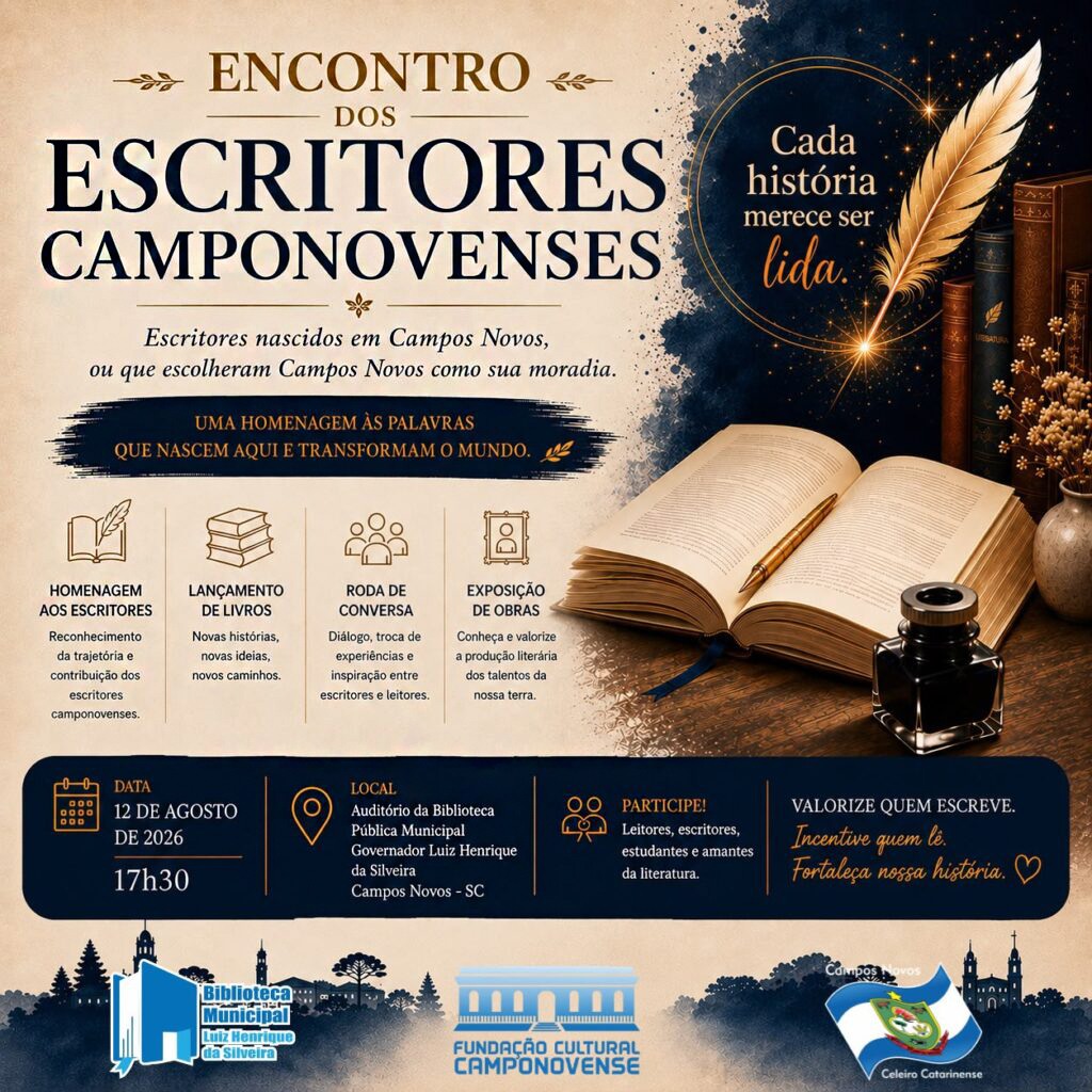 Campos Novos promove Encontro dos Escritores Camponovenses