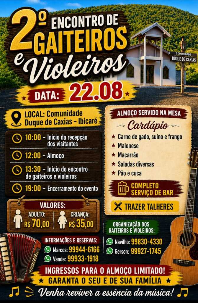 Maratona de eventos festivos com tradicionalismo, matinê e show dos Monarcas movimentam comunidade no interior de Ibicaré