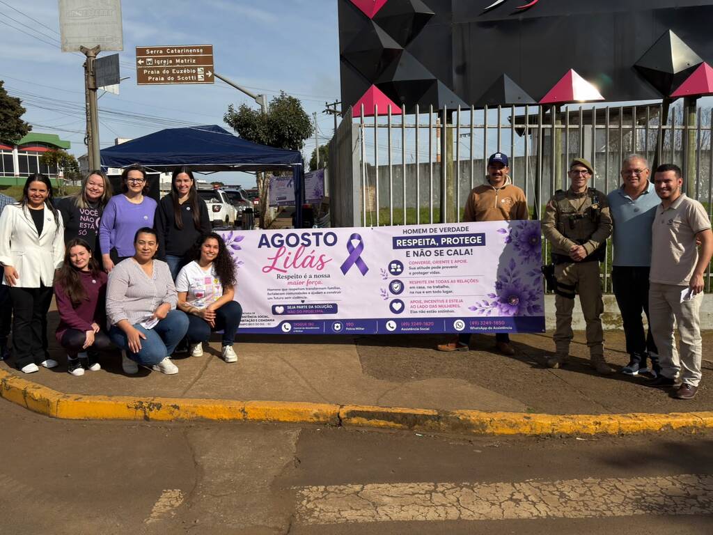 Secretaria de Assistência Social realiza abertura da Campanha Agosto Lilás em Campo Belo do Sul
