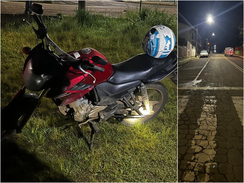 Motociclista morre após sofrer queda no Centro de Ponte Serrada