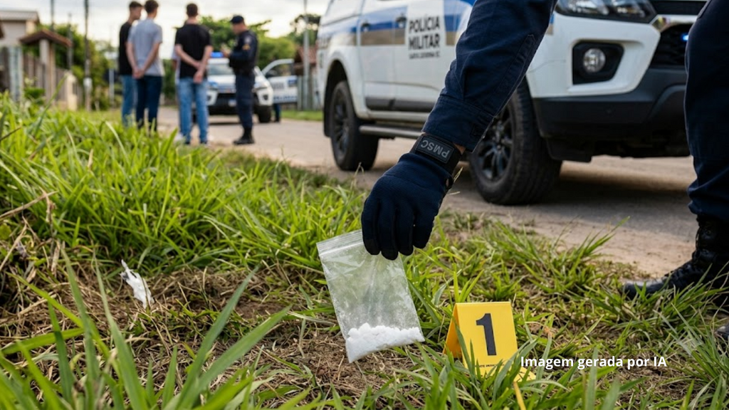 Adolescente tenta se livrar de pacote durante abordagem e acaba apreendido com cocaína em Garopaba