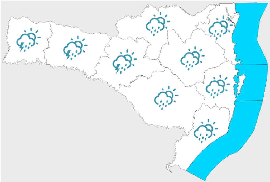 Confira a previsão do tempo para os próximos dias em SC