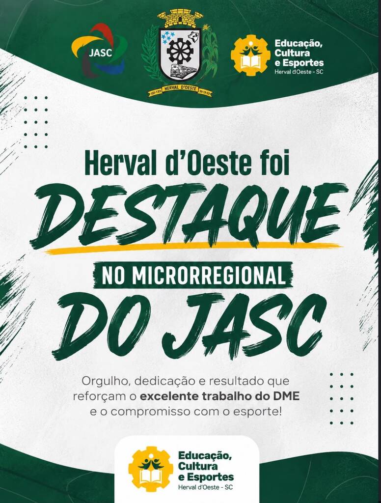 Herval d'Oeste foi destaque no Microrregional dos JASC, mostrando força, dedicação e talento em diferentes modalidades!