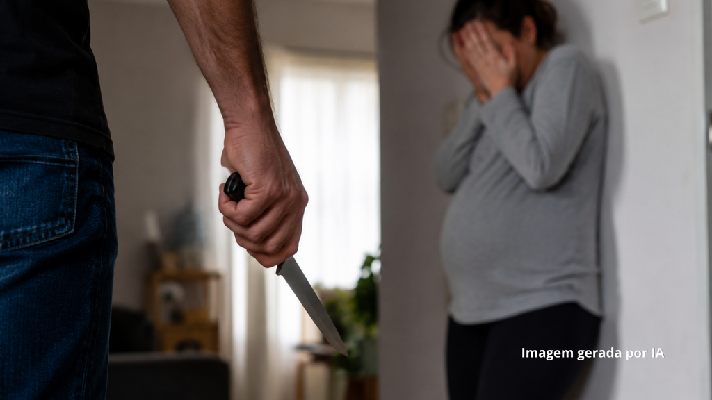 Mulher grávida denuncia companheiro por ameaças com faca após desentendimento em Imbituba