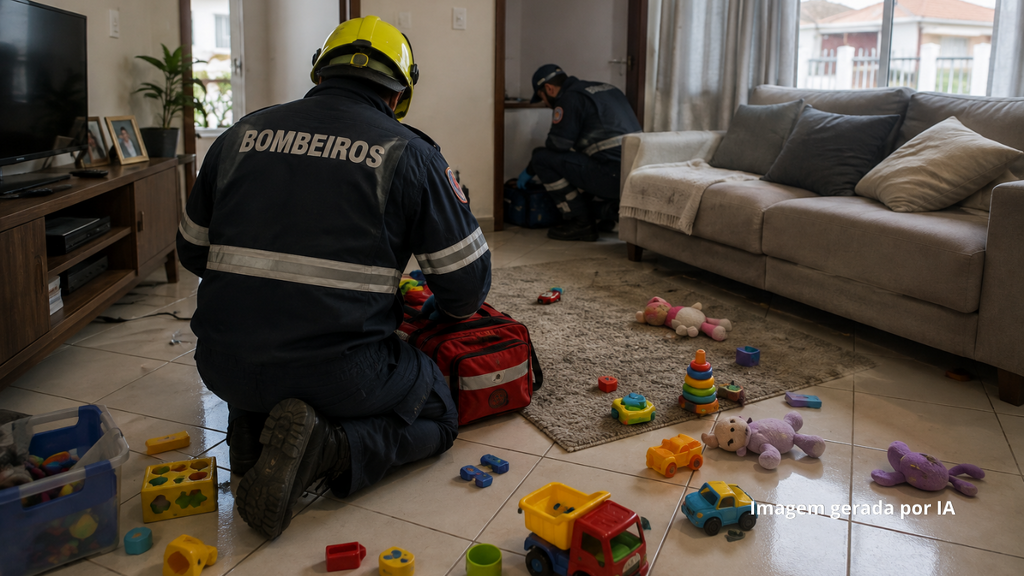 Bebê de 11 meses é levado ao hospital após cair e bater a cabeça em Imbituba