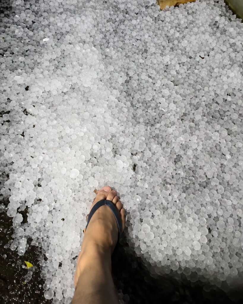 Forte Chuva de Granizo Atinge Localidades de Canoinhas e Bela Vista do Toldo