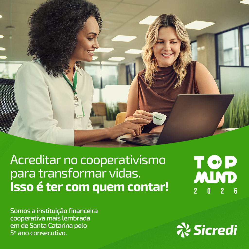 Sicredi é a cooperativa de crédito mais lembrada de Santa Catarina