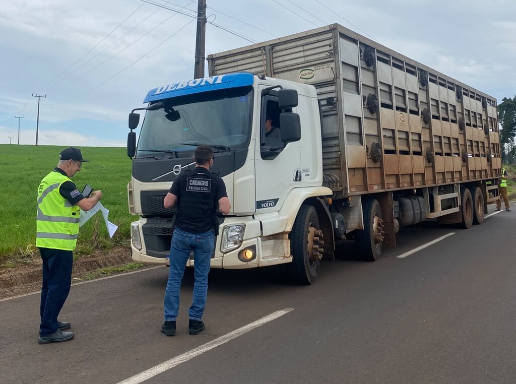 Polícia Civil e Cidasc realizam barreiras sanitárias para reforçar proteção do agronegócio no Oeste