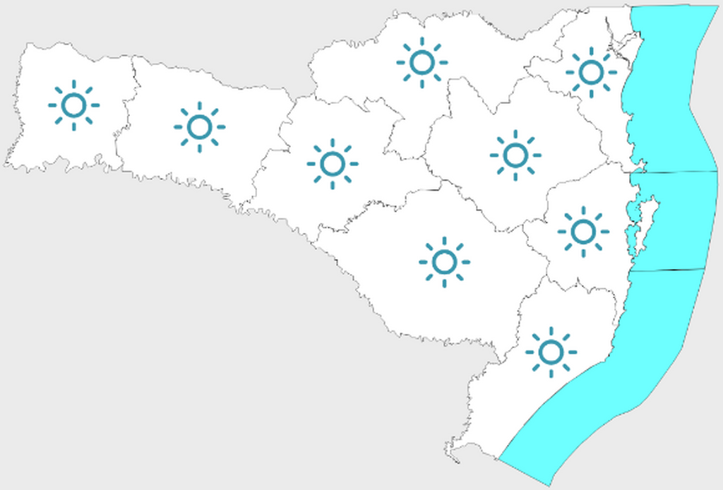 Confira a previsão do tempo para os próximos dias em SC