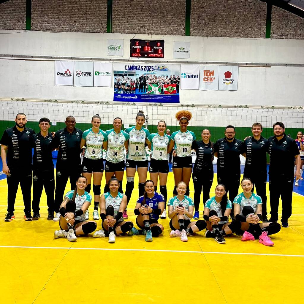 Pinhalense Zagonel Voleibol vence Brusque e garante importante resultado em casa