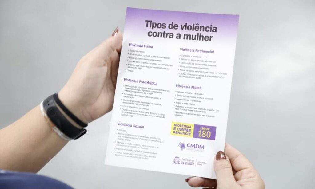 Prefeitura de Joinville lança campanha que alerta sobre diferentes formas de violência contra a mulher