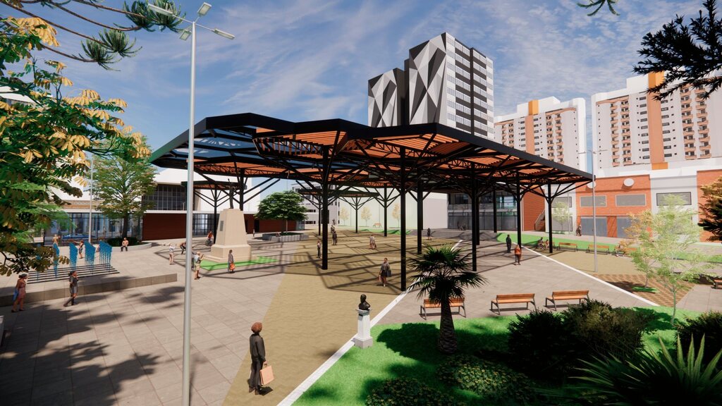 Início da obra de construção da cobertura da Praça João Costa gera expectativa nos lageanos