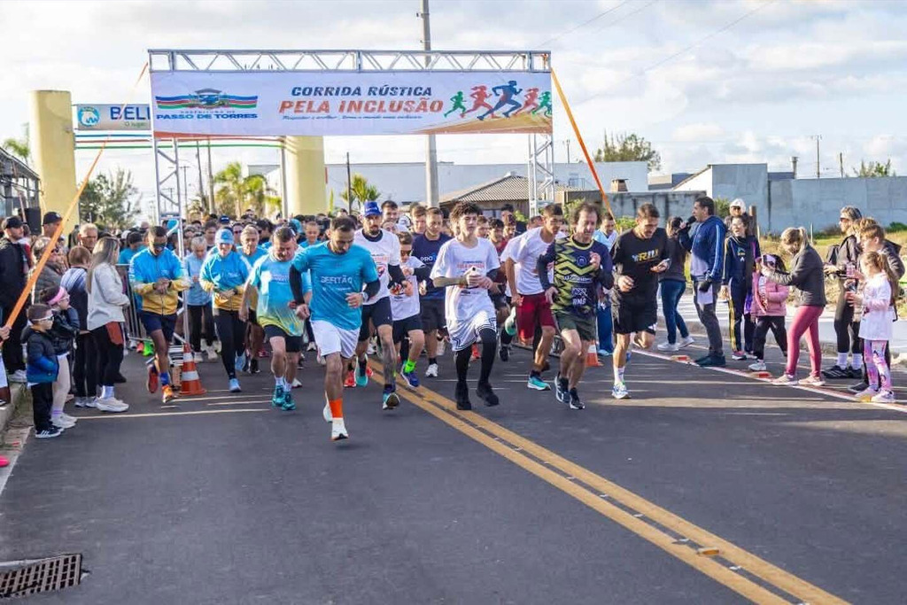 2ª CORRIDA RÚSTICA PELA INCLUSÃO REÚNE MAIS DE 600 PARTICIPANTES EM PASSO DE TORRES
