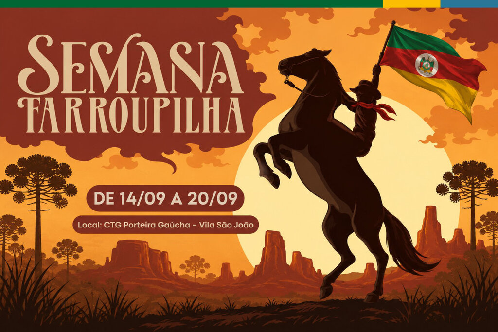 TORRES CELEBRA A SEMANA FARROUPILHA 2026 COM SHOWS NATIVISTAS, CULTURA E TRADIÇÃO