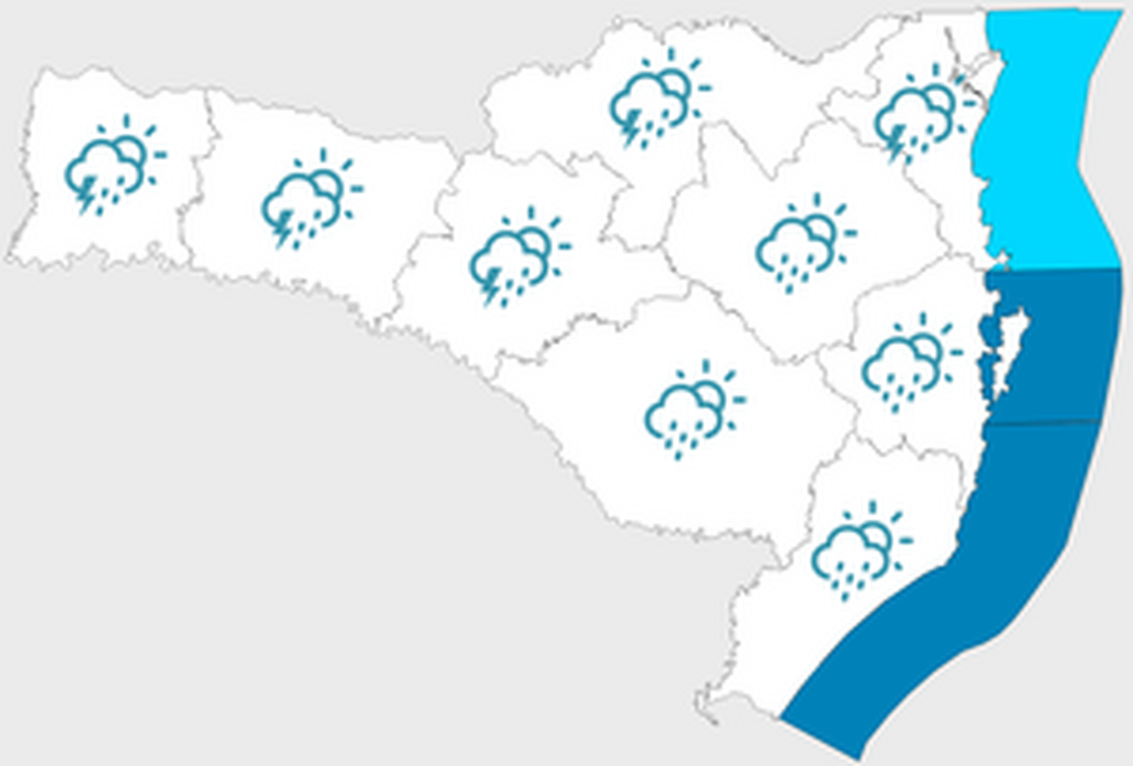 Quarta-feira começa com condições para chuva e temporais isolados