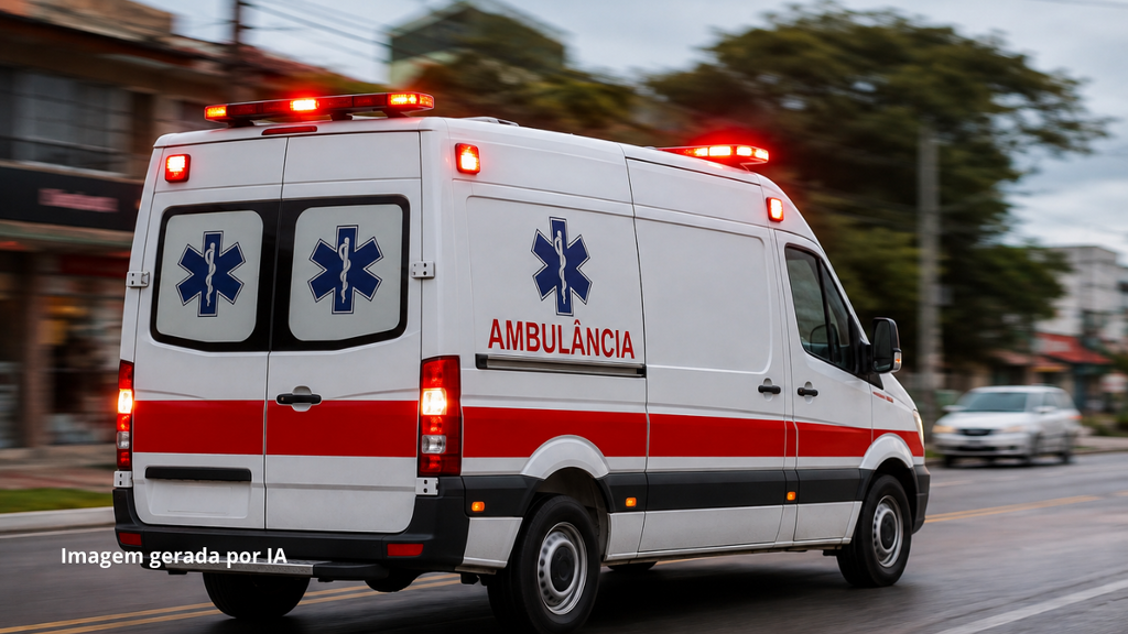 Foto Divulgação Reprodução - Bebê se engasga e motorista de ambulância entra em ação para salvar criança em SC