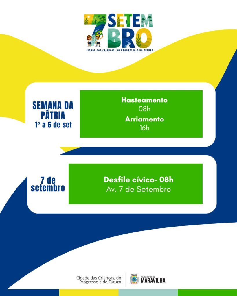 Município organiza cronograma da Semana da Pátria e Desfile de 7 de Setembro