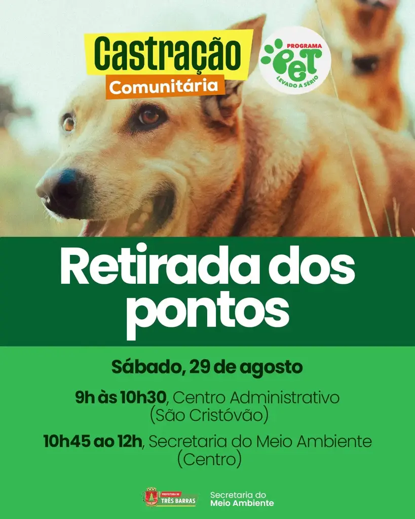 Atenção, tutores! Etapa final do cuidado e bem-estar dos animais atendidos pelo Programa Pet Levado a Sério