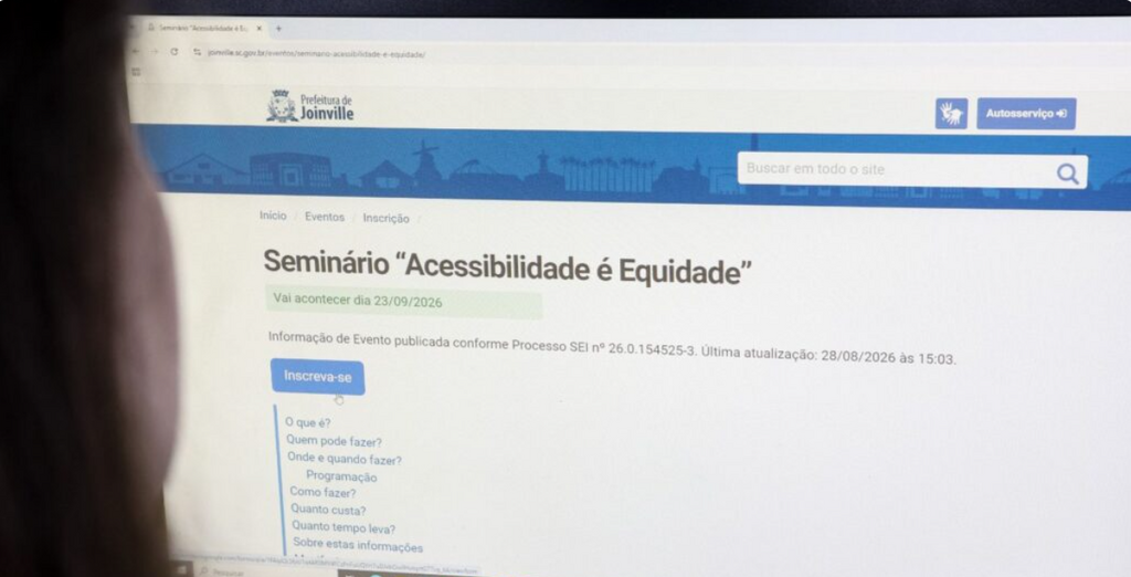 Joinville promove seminário sobre acessibilidade e inclusão de pessoas com deficiência