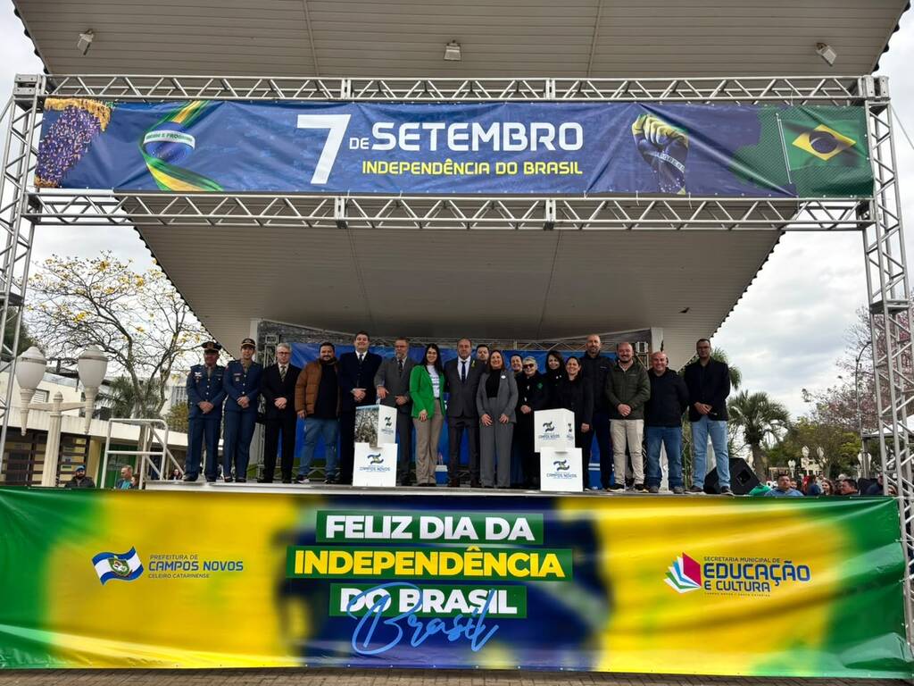 7 de Setembro reúne famílias e instituições no tradicional Desfile Cívico de Campos Novos