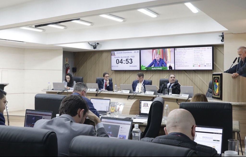 Resumo da 61ª Sessão Ordinária da 2ª Sessão Legislativa da 20ª Legislatura da Câmara de Criciúma