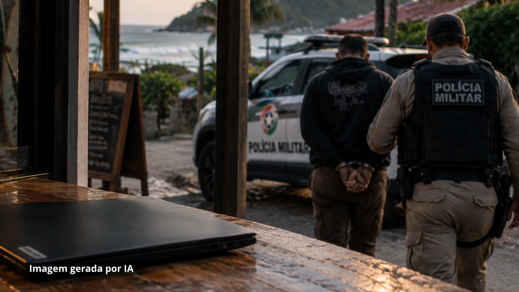 Comerciante encontra suspeito e recupera notebook furtado na Praia do Rosa
