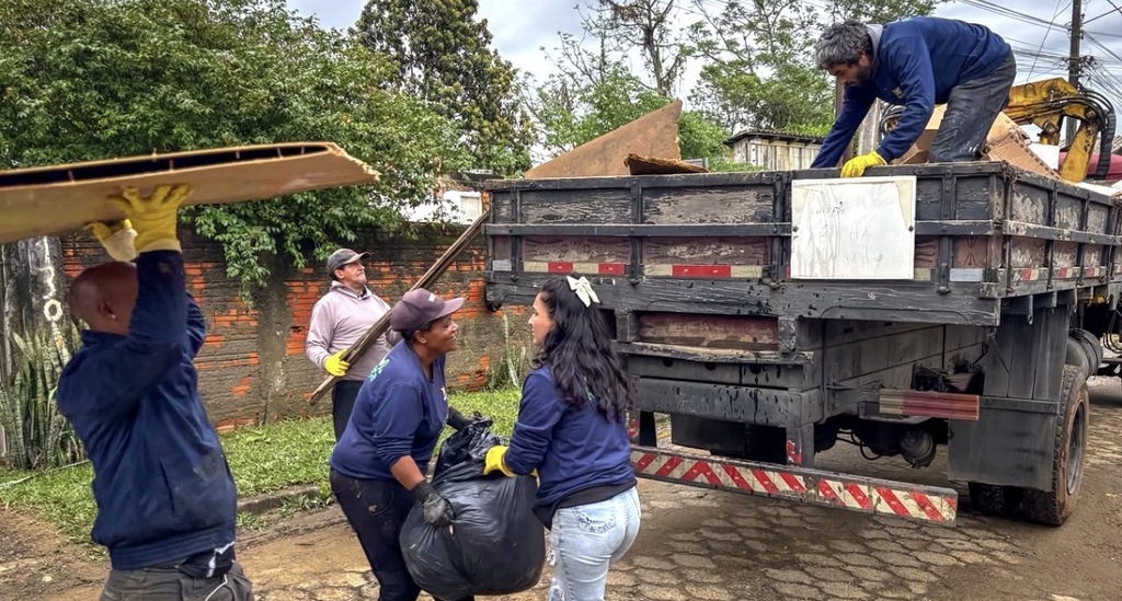 Prefeitura de Criciúma realiza atendimentos, limpeza e reparos em locais mais afetados pela chuva