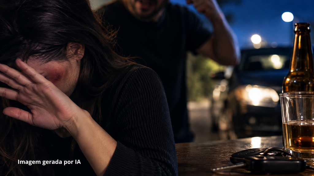 Mulher impede marido de dirigir após beber e é agredida em Imbituba