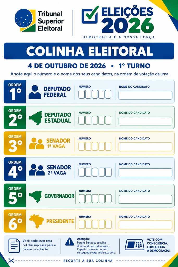 Próximo domingo, dia 4 de outubro, é dia de eleição: veja como se preparar para a votação