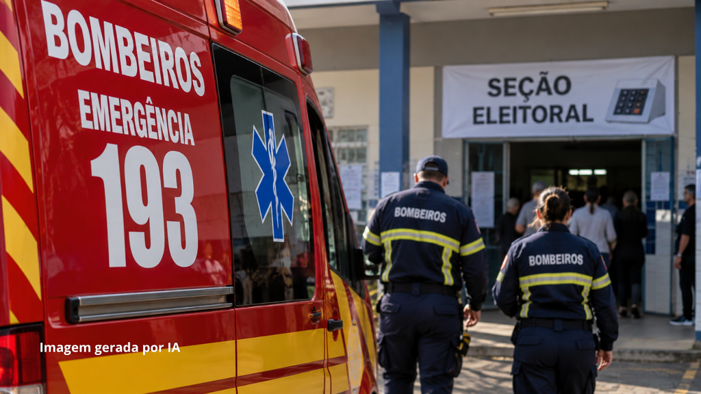 Bombeiros atendem duas ocorrências em colégios eleitorais durante votação em Imbituba