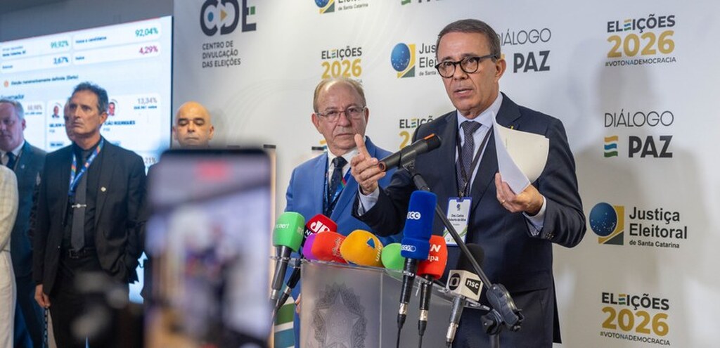 Justiça Eleitoral de SC totaliza resultados do primeiro turno das Eleições 2026
