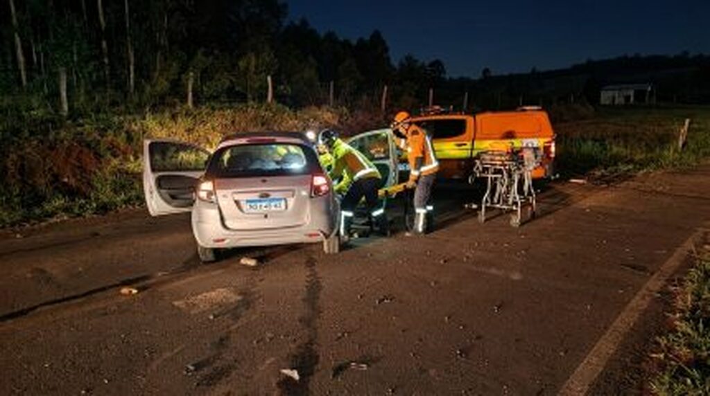 Acidente deixa motorista ferido na SC-120, em Curitibanos