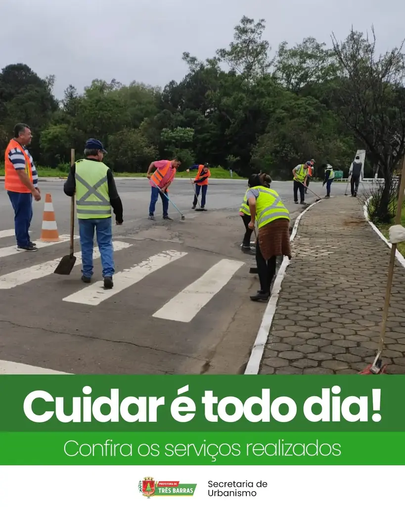 Central de Três Barras recebe ações contínuas de urbanismo e limpeza urbana