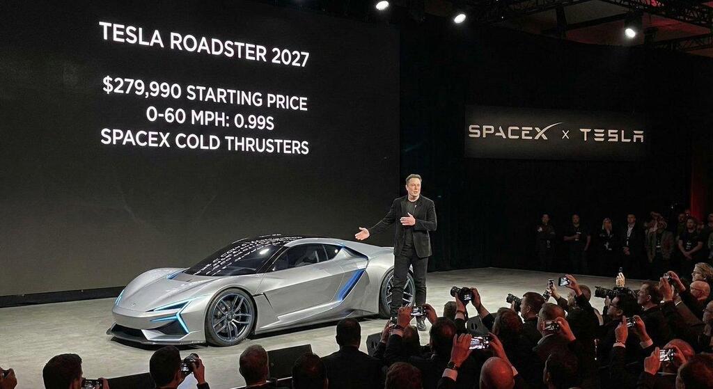 TESLA APRESENTA CARRO ELÉTRICO CAPAZ DE VOAR E PROMETE ACELERAÇÃO IMPRESSIONANTE