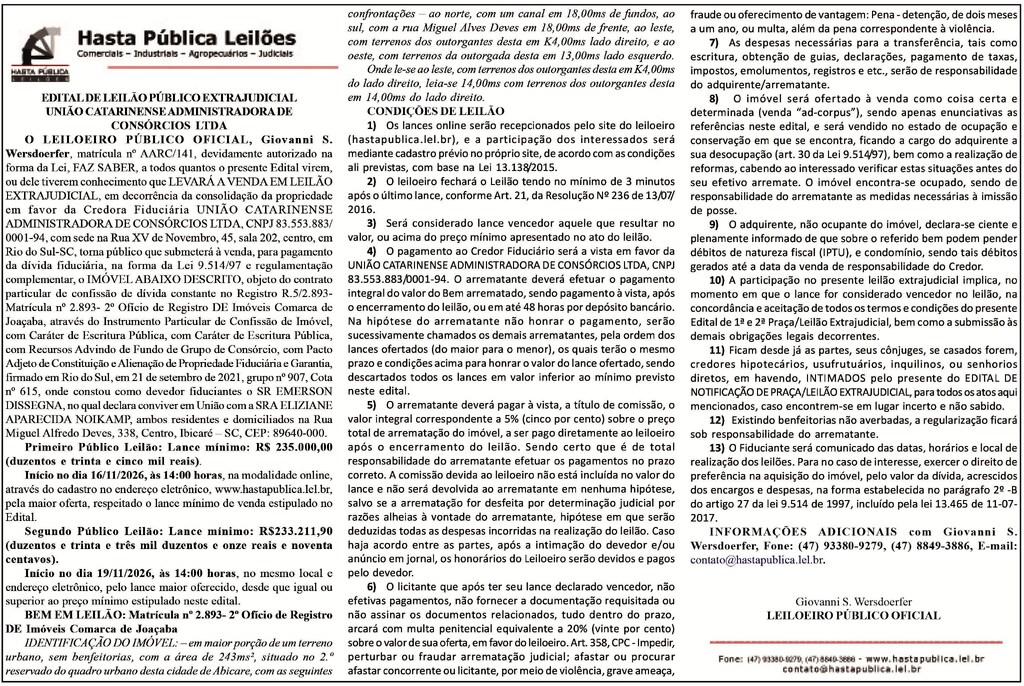 PUBLICAÇÃO LEGAL